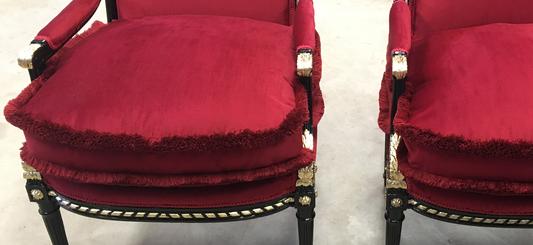Red Velvet Chairs